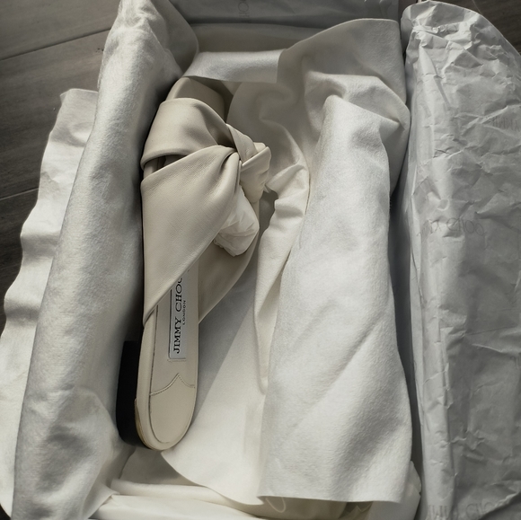 NEW Jimmy Choo Avenue Leather Sandals - Picture 8 of 10